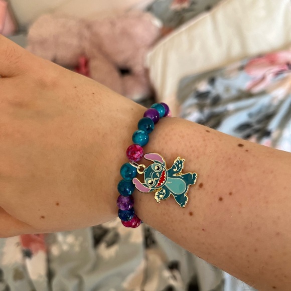 Colorful Beaded Kids Bracelet with Character Charm - Picture 2 of 2